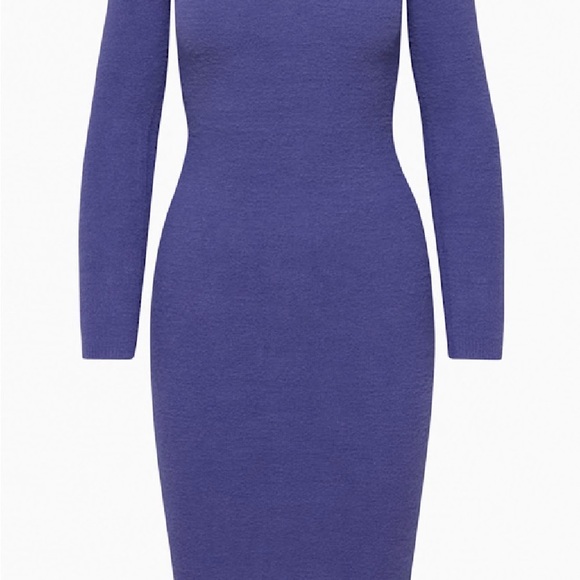 Aritzia Wilfred Hush Knit V-neck Dress in Deep Violet - new with tags - size L - Picture 6 of 6